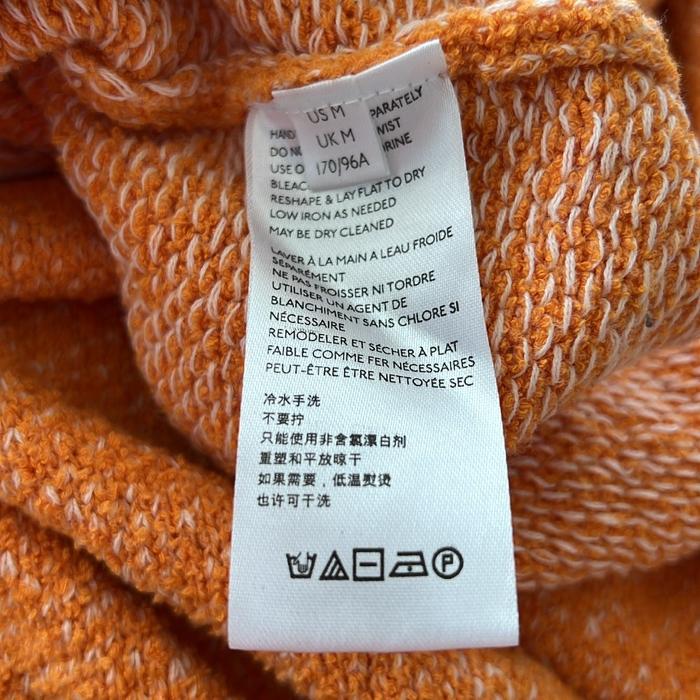 Free People Sweater Bardot Cropped Sweater in Orange Size Medium - Picture 7 of 8